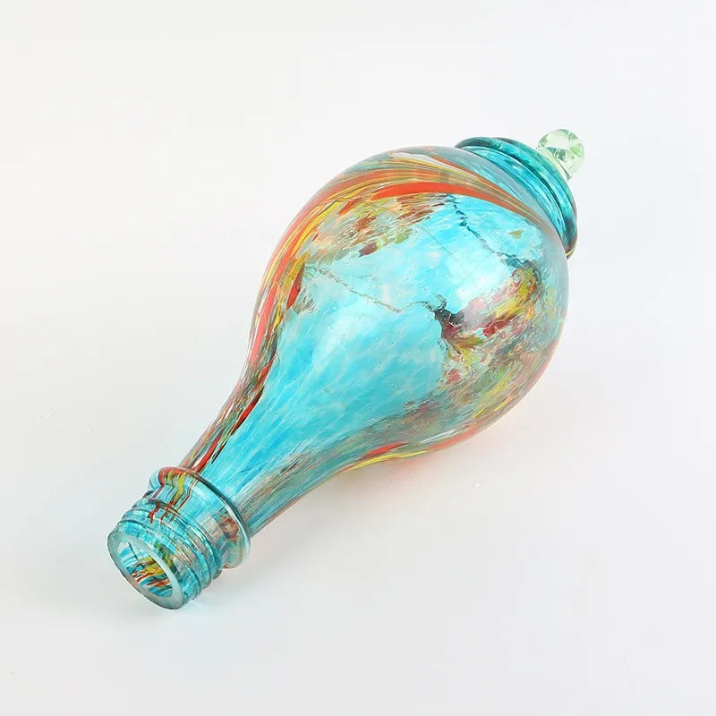 Sherum Hand Blown Glass Hummingbird Feeder - 25 Ounces