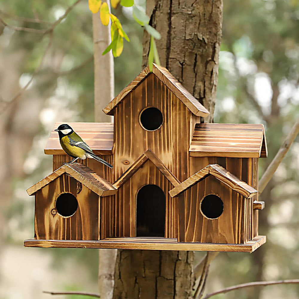 Sherum 6 Hole Handmade Bird House - GIFT FOR NATURE LOVERS