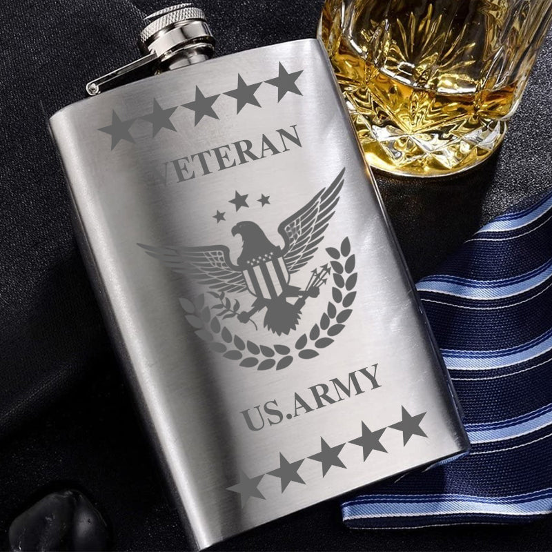 Sherum Stainless Steel Military Veteran Flasks