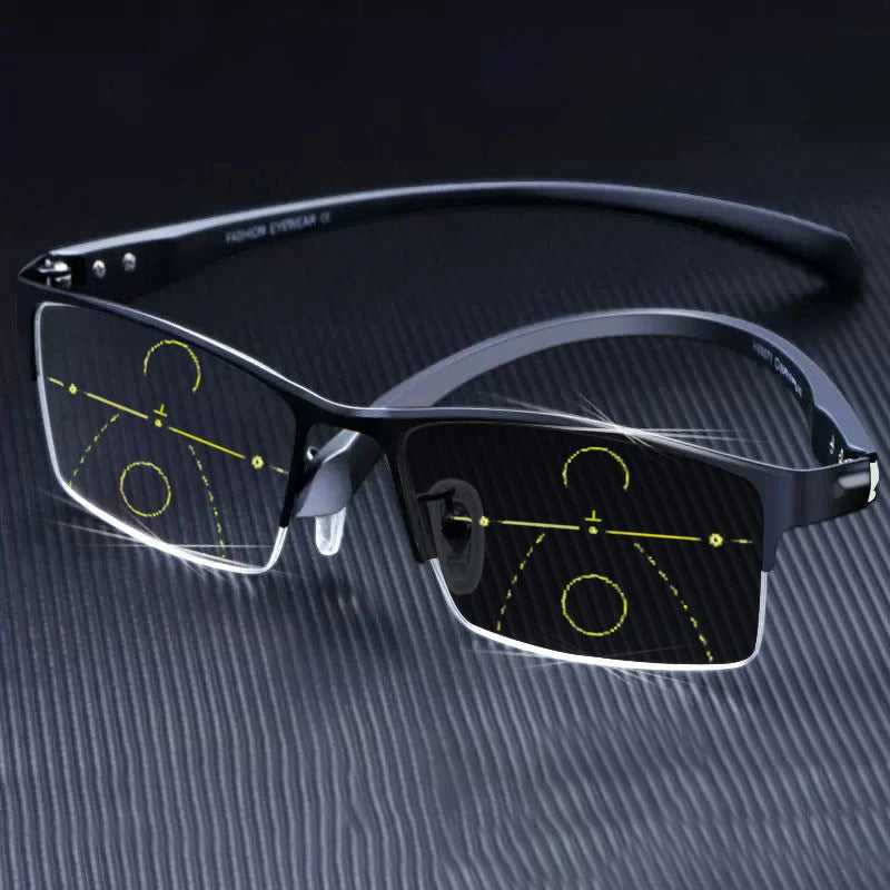 Sherum Titanium progressive far and near dual-use reading glasses