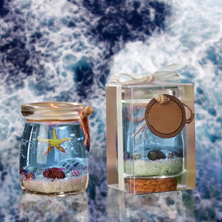 Sherum Ocean Theme Blue Purple Pink Gel Candle