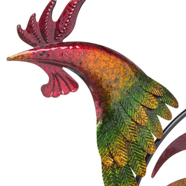 Sherum Iridescent Rooster Wind Spinner Garden Decor