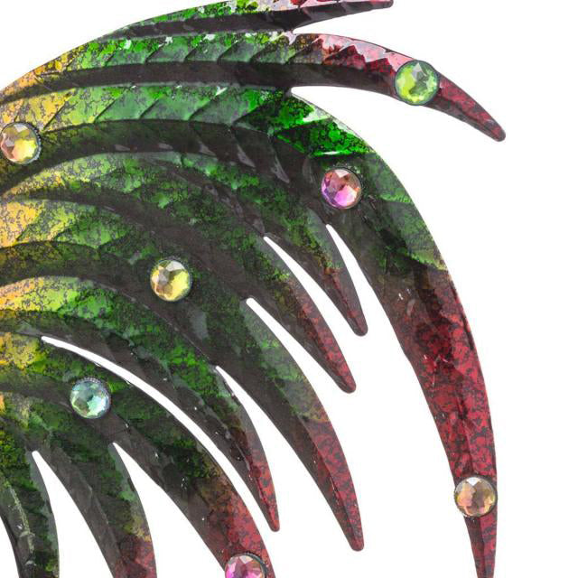 Sherum Iridescent Rooster Wind Spinner Garden Decor