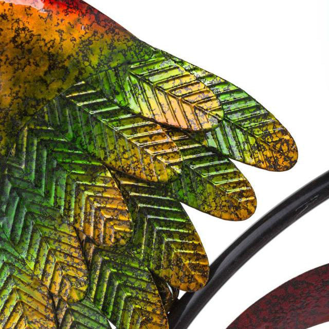 Sherum Iridescent Rooster Wind Spinner Garden Decor